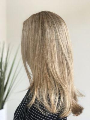 A gorgeous head of golden blonde! Hair by Carrie