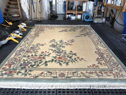 Chinese area rug washed at Rug Renew.