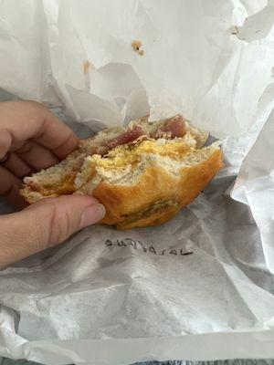 Egg Bacon & Cheese bagel