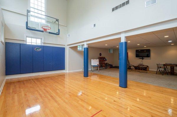 Another View of The Custom Indoor Basketball Court