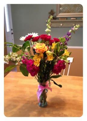 Asked for an explosion of color for my daughter's arrangement and the bouquet was perfect!