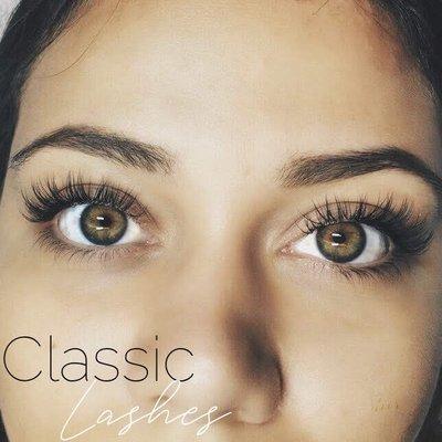 Classic eyelash extensions