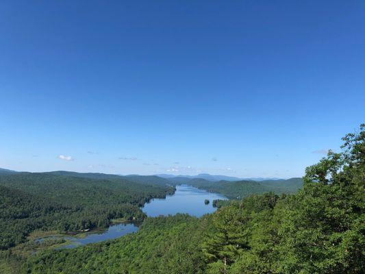 The view from Little Sister (a common hiking spot for the campers/visitors)