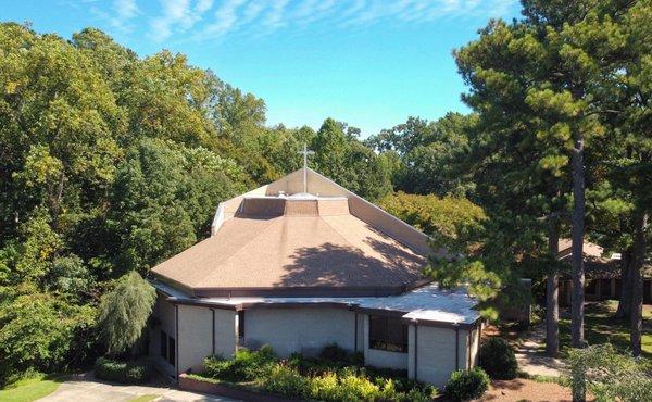 Benson Memorial UMC Sanctuary building at 4706 Creedmoor Road in Raleigh, NC