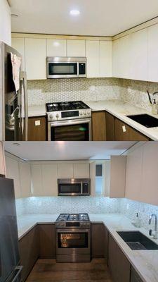 Before and After of Kitchen.