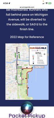 Map of 2023 Run The Mag Mile-source: http://www.runmagmile.com