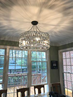 We installed this beautiful fixture for our customer in Irmo, SC.