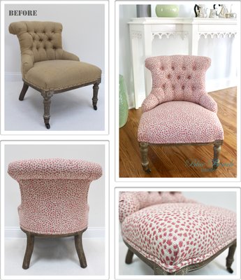 Before & After - Antique Tufted Chair