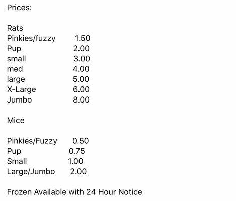 Prices on Feeders