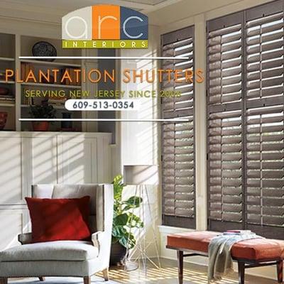 Plantation shutters for Millville, New Jersey and its surrounding areas by ARC Interiors...