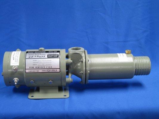 Galley Head Discharge Only Macerator Pump ; Available in 12v, 24v, and 32v