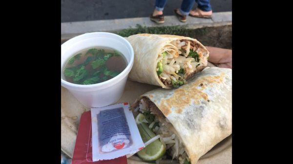 Pho-ritto and a side of delicious broth!!!