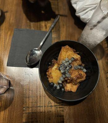 Blueberry Boba Milk Tea Bread Pudding