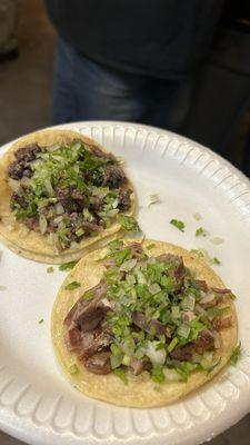 Buche and cabeza tacos