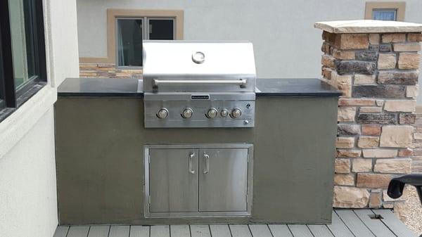 Finished outdoor kitchen