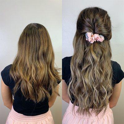 Before and after color and extensions