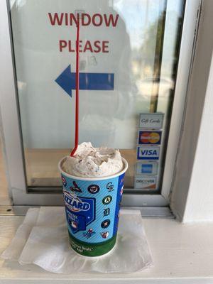 Butterfinger blizzard with extra butterfinger.