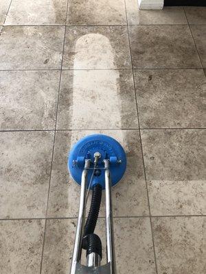 Deep tile cleaning