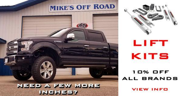 Sale on Lift Kits going on now! 10% off parts call for pricing and info on your vehicle!