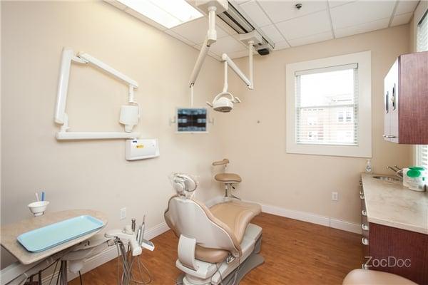 All operatories offer massage-backed chairs, flat-screen tvs and Sirius XM radio.