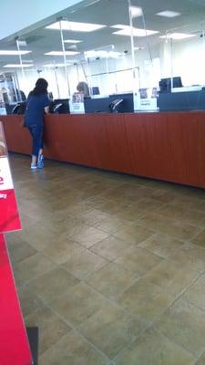 This is crazy...its friday afternoon and they have 3 tellers working windows and 4 staff working HOME LOANS...ETC..wow