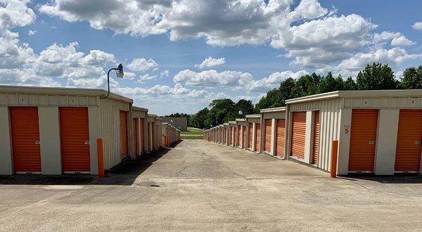 Exterior storage units with drive up access.