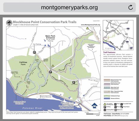 This is the best (clearest to understand) map. Provided by montgomeryparks.org