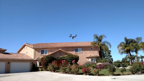 Drone flying to capture a great shot from above.