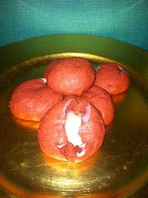 Red Velvet Cookies with Cream Cheese Filling