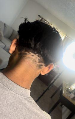 High taper with freestyle design