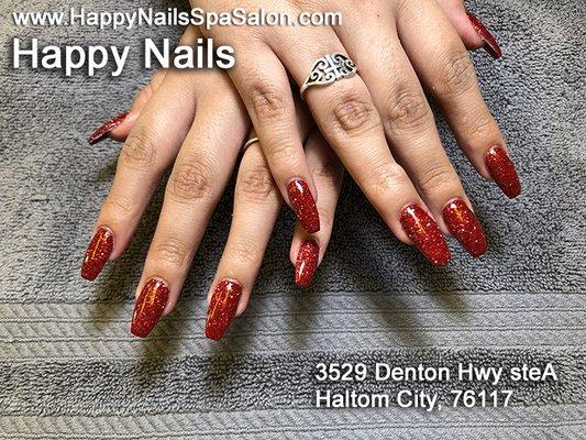 Dipping Acrylic nails. Happy Nails salon. 3529A Denton Hwy, Haltom city, TX 76117