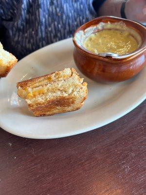 Grilled Cheese and Broccoli Soup