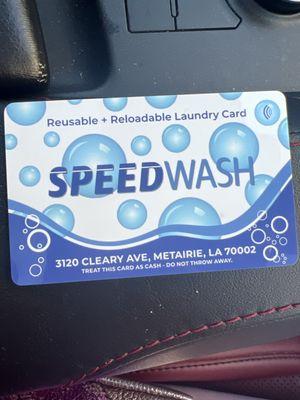 Speed wash card