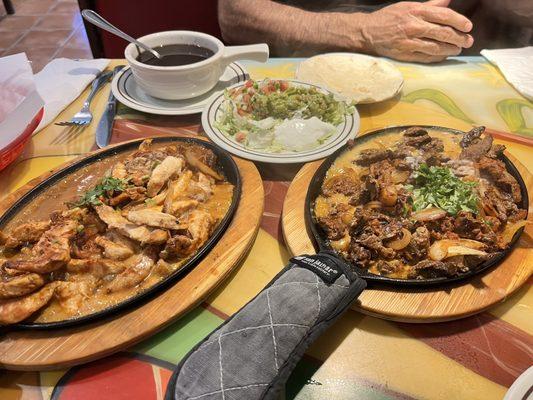 Chicken and Steak Street Fajitas