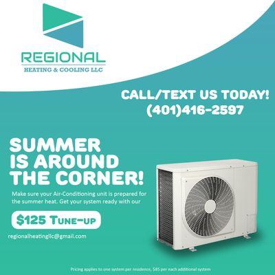 Take advantage of our tune up special before the heat hits!