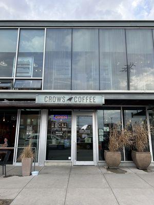 Front door of Crows Coffee