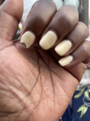 This is 6 days after gel polish , all chipped . Not quality