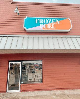 Frozen Fuel Store Frontage. Near the Fargo Dome.