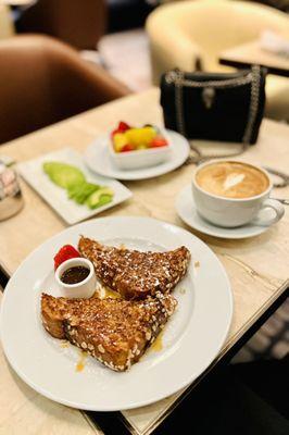 Crispy French toast with Rice Krispies! Delicious!