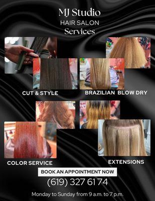 Make your appointment and get a hydrating hair treatment totally free with any hair service.