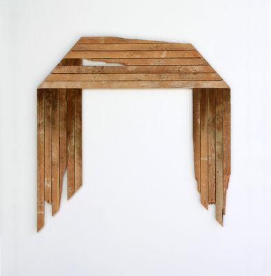 Andy Vogt's two-dimensional salvaged wood artwork "Frio."