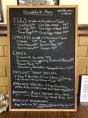 Breakfast Menu April 2024