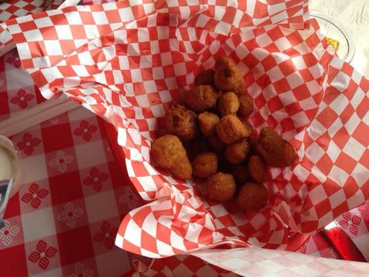 Hush puppies and okra.