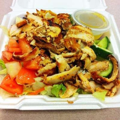 Chicken shwarma salad (Greek style)