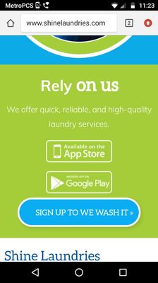 Download our app for easy laundry service access