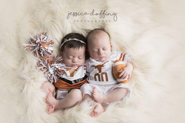 Twin baby Longhorns. Go Horns!