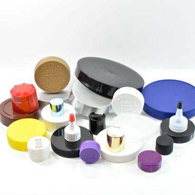 Plastic Caps, Dispensing Closures, Disc Tops, Flappers, Minimum Per Size: 25,000