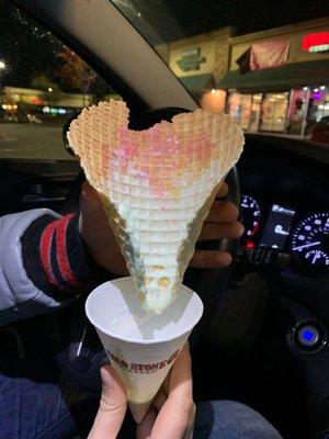 open front waffle cone