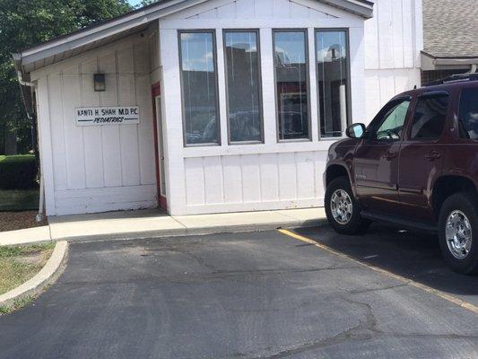 The Pediatric side entrance.