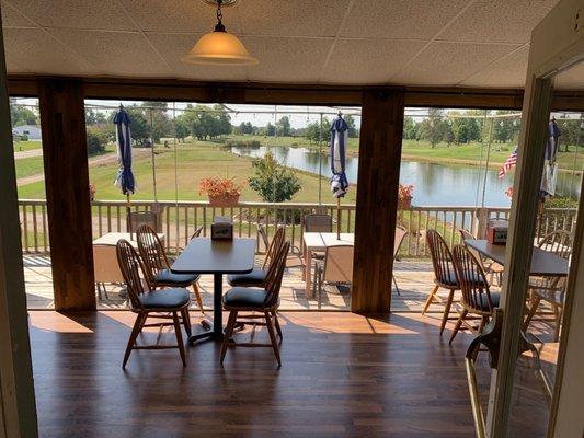 Patio area looking over the golf course